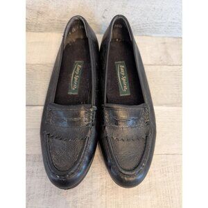 Easy Spirit Black Leather Loafers Womens Size 6 Comfortable Slip-On Shoes